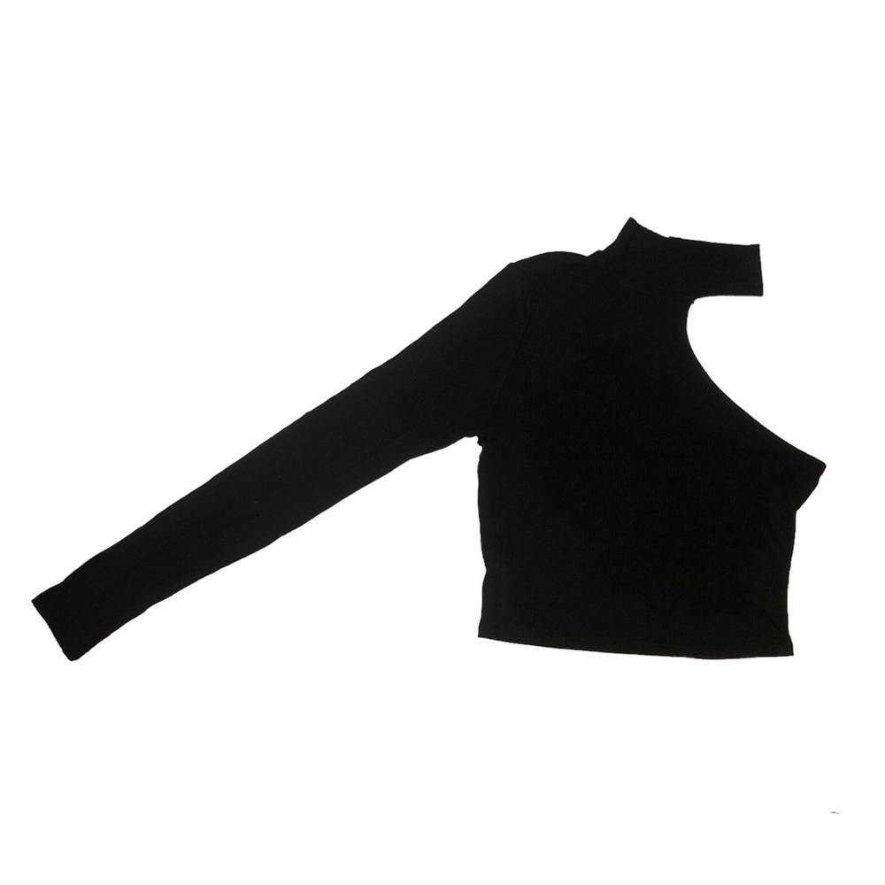 Ribbed Asymmetrical single sleeved top